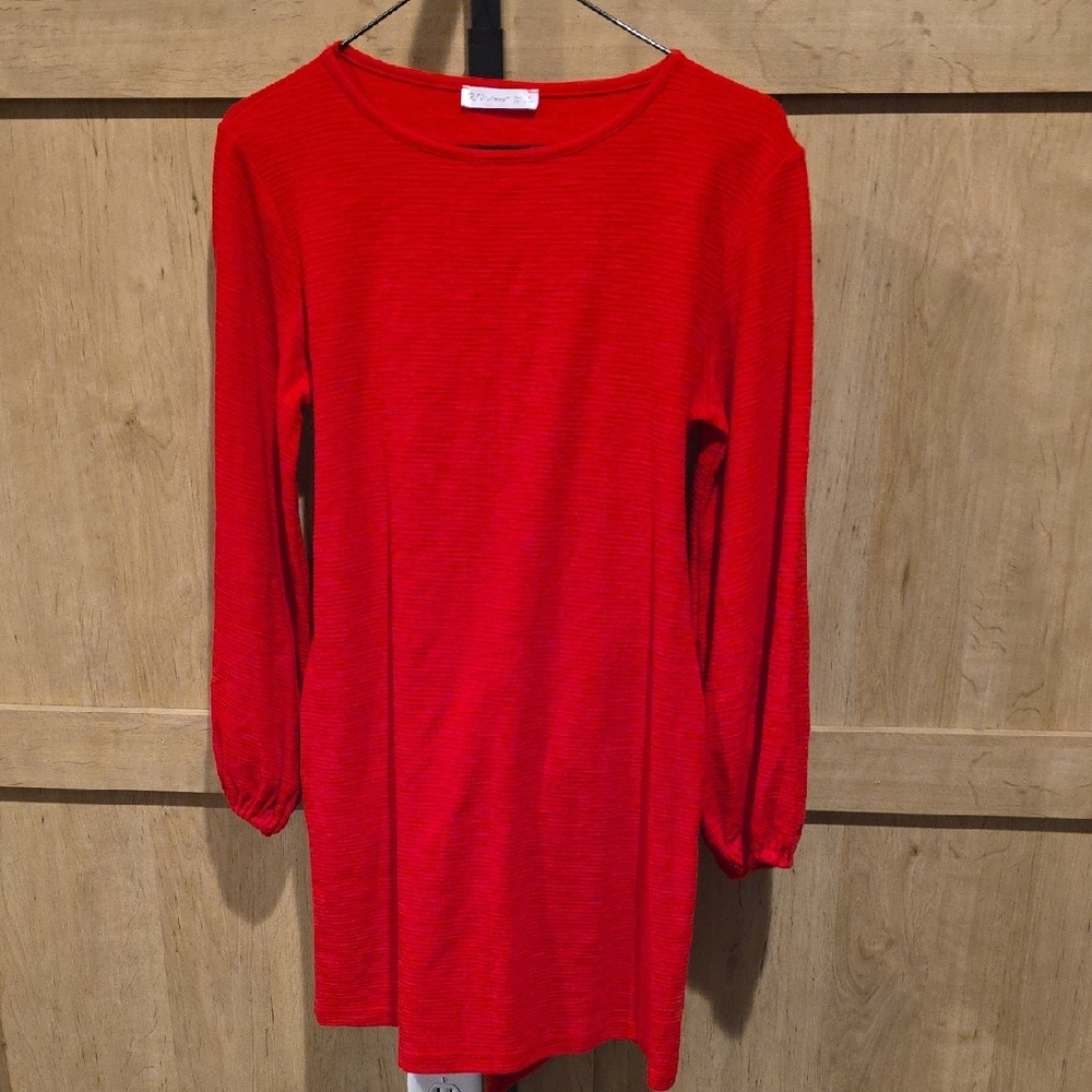 (J42) Red Mini Dress Womans Sz M (8-10)